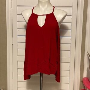 Mossimo Supply Co. Red Keyhole Halter Top